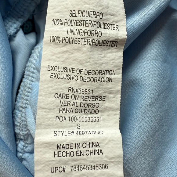 Sequin Hearts Blue Geometric Kids Romper - Picture 4 of 4